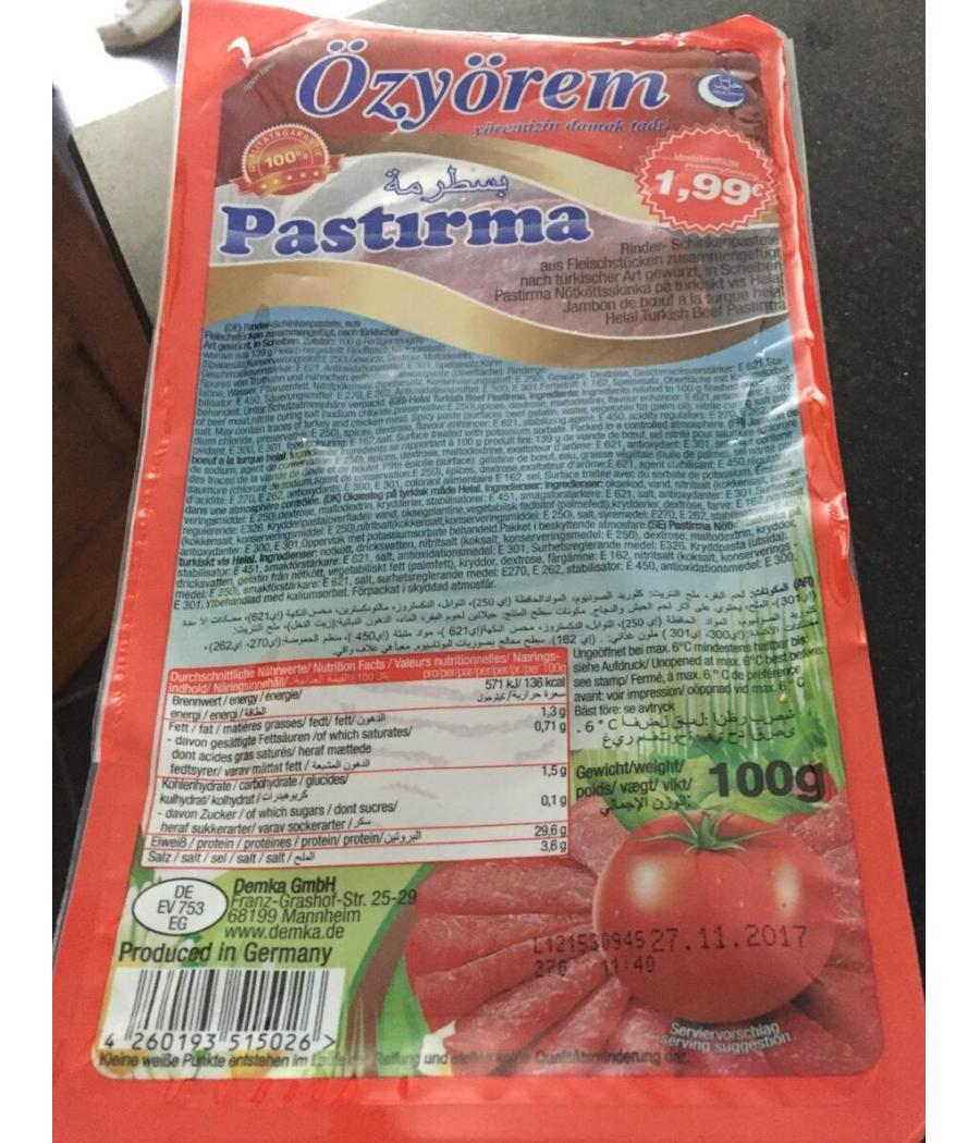 PASTIRMA 100G