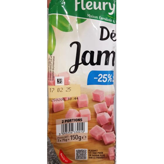 DES DE JAMBON -25% DE SEL* 150 G