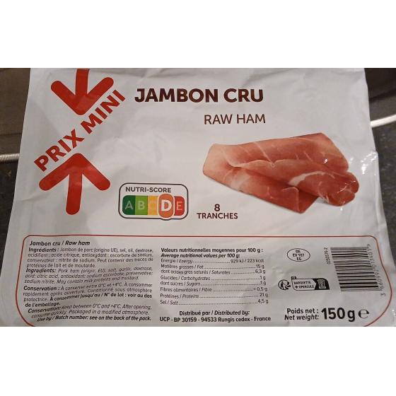 JAMBON CRU 150 G