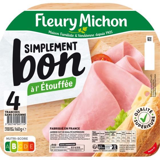 4 TR. JAMBON SIMPLEMENT BON SANS COUENNE 160 G