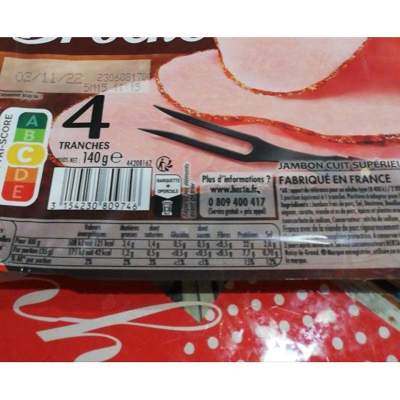 HERTA LE BON PARIS JAMBON BROCHE X4 - 140G 140 G