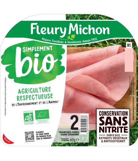JAMBON BIO SANS NITRITE FLEURY MICHON 60G
