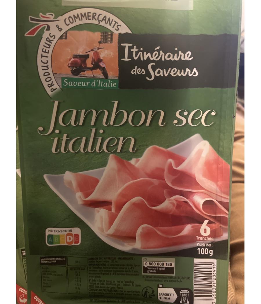 JAMBON SEC ITALIEN 100 G