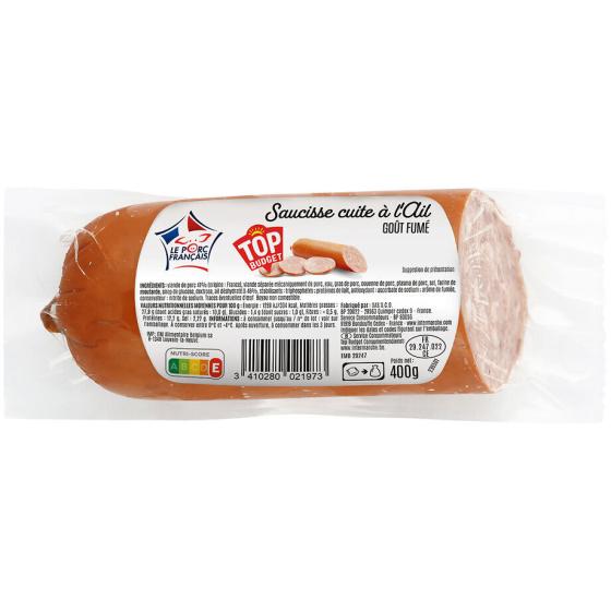 SAUCISSE CUITE A L\'AIL GOUT FUME 400G 400 G