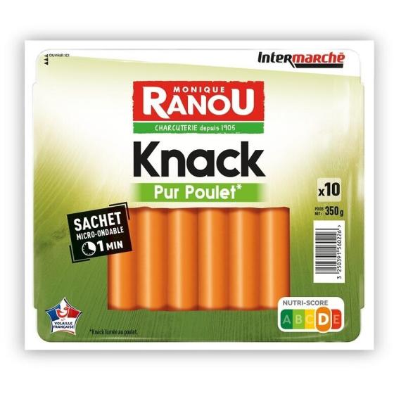 SAUCISSE KNACK VOLAILLE X10 MONIQUE RANOU 350G