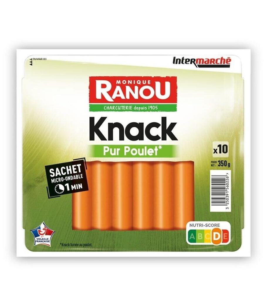 SAUCISSE KNACK VOLAILLE X10 MONIQUE RANOU 350G