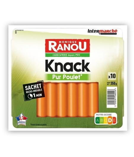 SAUCISSE KNACK VOLAILLE X10 MONIQUE RANOU 350G