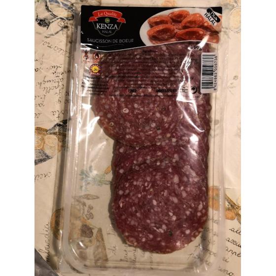 SALCHICHON DE DINDE ET BOEUF HALAL 100 G
