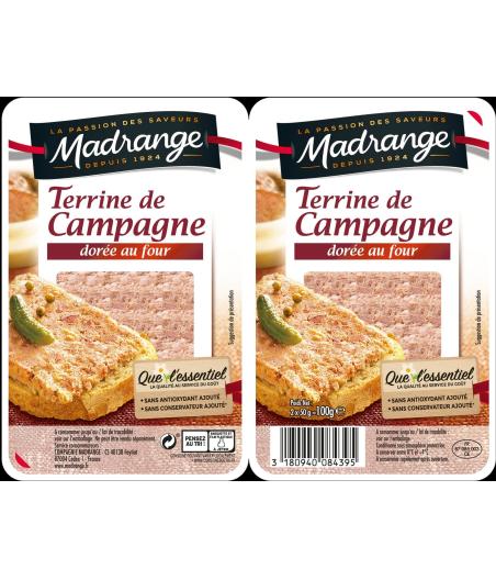 TERRINE DE CAMPAGNE DOREE AU FOUR MADRANGE 100G