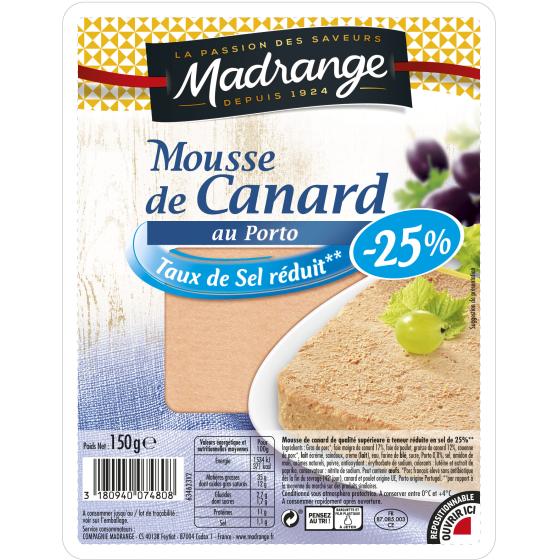 MOUSSE DE CANARD AU PORTO MADRANGE 150G