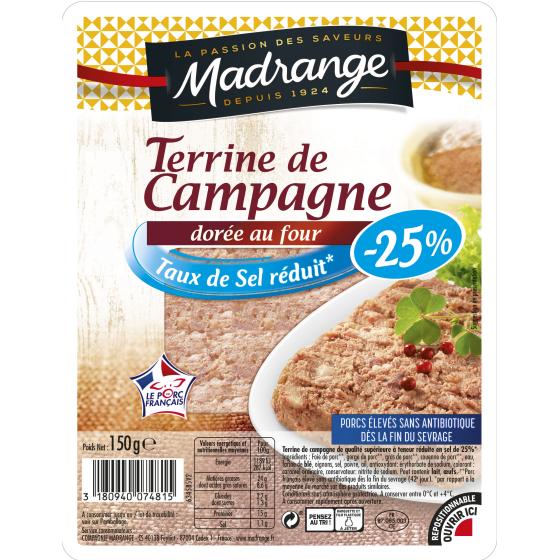 TERRINE DE CAMPAGNE DOREE AU FOUR MADRANGE 150G
