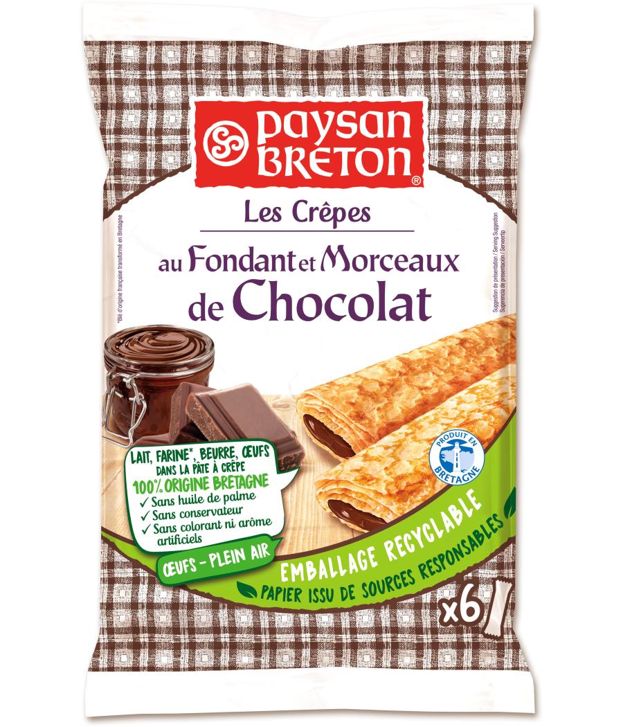 CREPES AU FONDANT ET MORCEAUX DE CHOCOLAT PAYSAN BRETON 180G