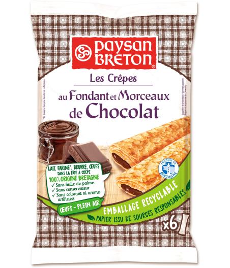 CREPES AU FONDANT ET MORCEAUX DE CHOCOLAT PAYSAN BRETON 6 X 30G