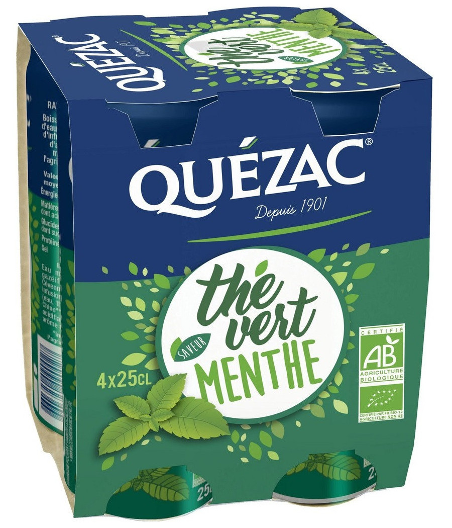 QUEZAC THE VERT MENTHE 4 X 25CL