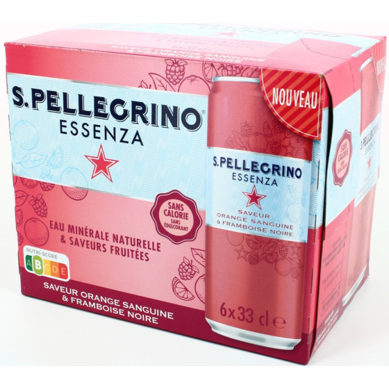 BOISSON SANS PELLEGRINO ORANGE SANGUINE FRAMBOISE NOIRE