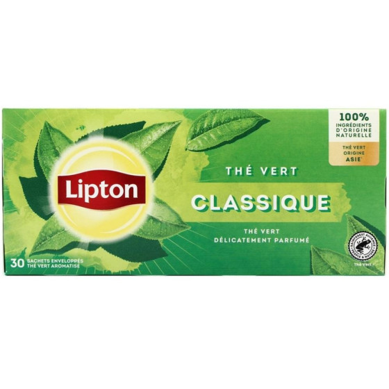 THE VERT CLASSIQUE LIPTON 30 SACHETS 39G