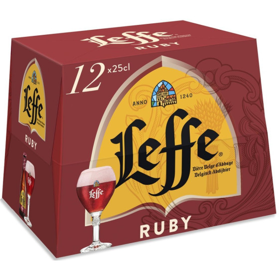 BIERE RUBY LEFFE 12X25CL