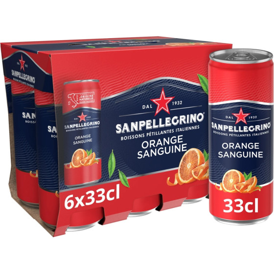 BOISSON SANPELLEGRINO ARANCIATA ROSSA 6×33CL