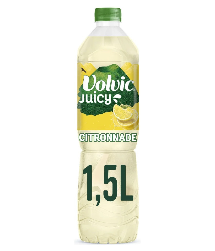 BOISSON VOLVIC JUICY CITRONNADE - EAU MINERALE NATURELLE 1,5L