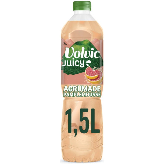 EAU AROMATISEE AGRUMADE PAMPLEMOUSSE JUICYVOLVIC 1,5L