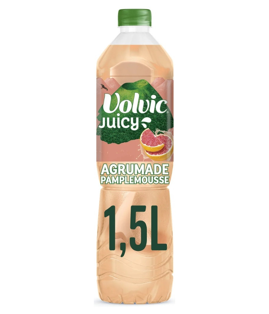 EAU AROMATISEE AGRUMADE PAMPLEMOUSSE JUICYVOLVIC 1,5L