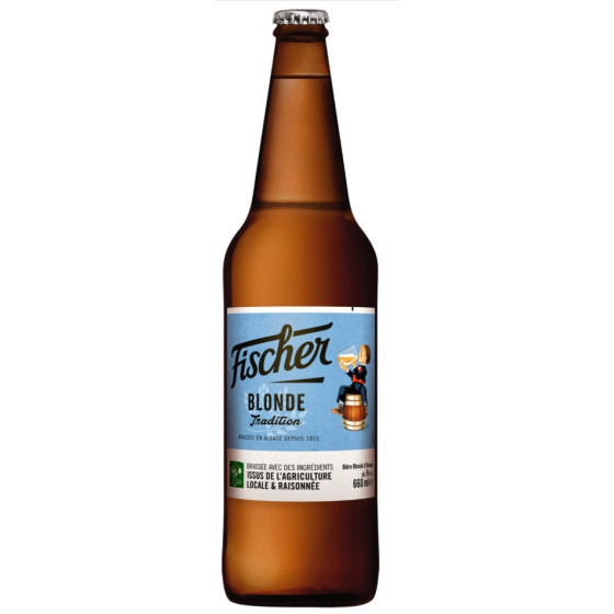 BIERE BLONDE TRADITION D'ALSACE FISCHER 66CL
