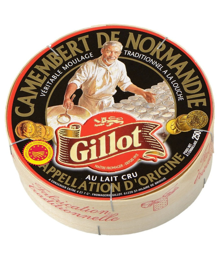 FROMAGE CAMEMBERT DE NORMANDIE AOP AU LAIT CRU GILLOT 250G