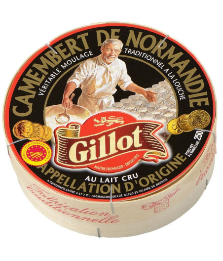 FROMAGE CAMEMBERT DE NORMANDIE AOP AU LAIT CRU GILLOT 250G