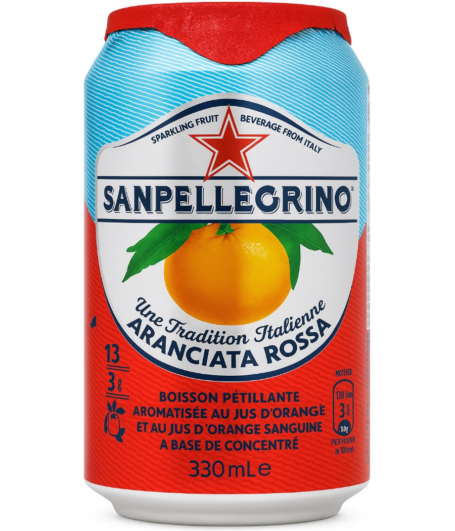 BOISSON PETILLANTE AU JUS D'ORANGE SANGUINE SANPELLEGRINO 33CL