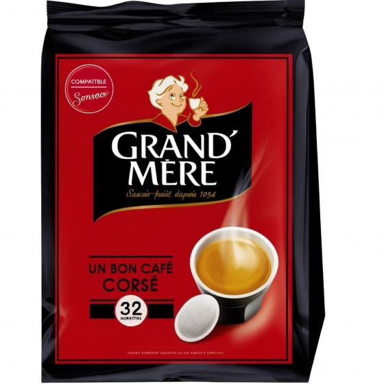 CAFE GRAND MERE MOULU POUR SENSEO 32 DOSETTES 211G