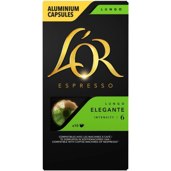 CAFE L'OR ESPRESSO ELEGANTE LUNGO 10 CAPSULES