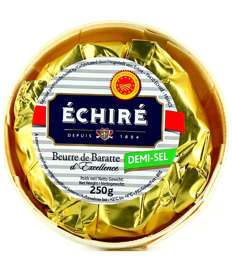 BEURRE DE BARATTE D'EXCELLENCE DEMI-SEL AOP 250 G