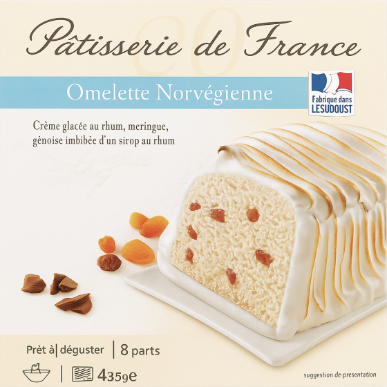 OMELETTE NORVEGIENNE RHUM MERINGUE PATISSERIE DE FRANCE  430G
