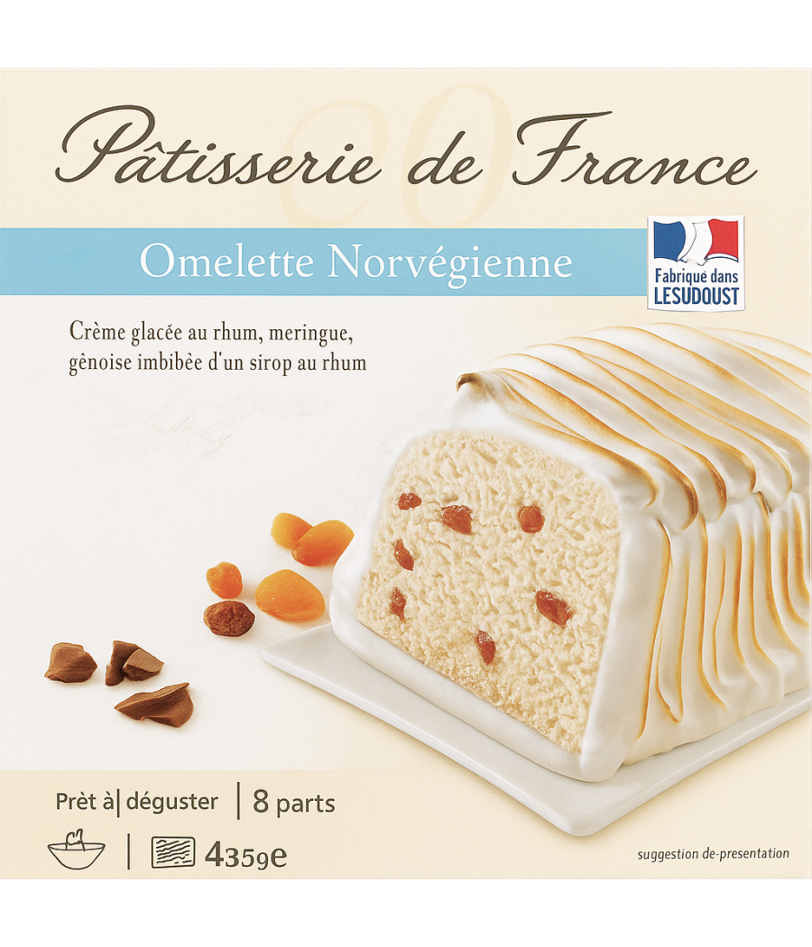 OMELETTE NORVEGIENNE RHUM MERINGUE PATISSERIE DE FRANCE  430G