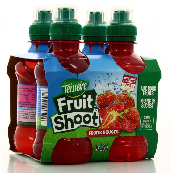 FRUIT SHOOT FRUITS ROUGES  4X20CL