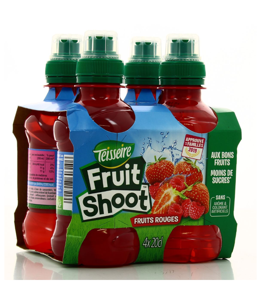 FRUIT SHOOT FRUITS ROUGES  4X20CL