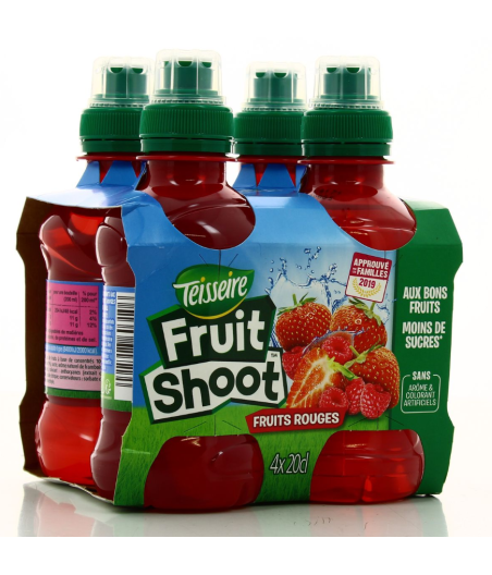 FRUIT SHOOT FRUITS ROUGES  4X20CL