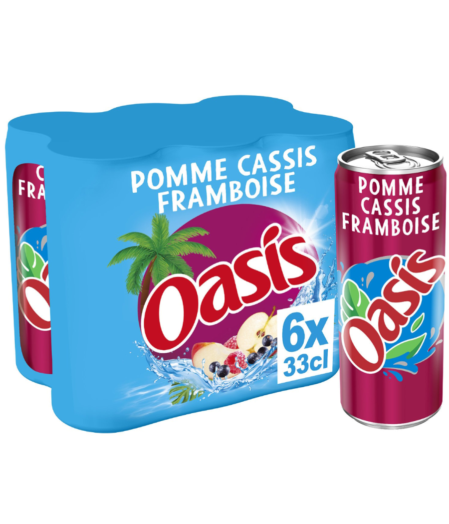 OASIS POMME-CASSIS-FRAMBOISE  6X33 CL