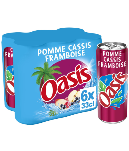 OASIS POMME-CASSIS-FRAMBOISE  6X33 CL
