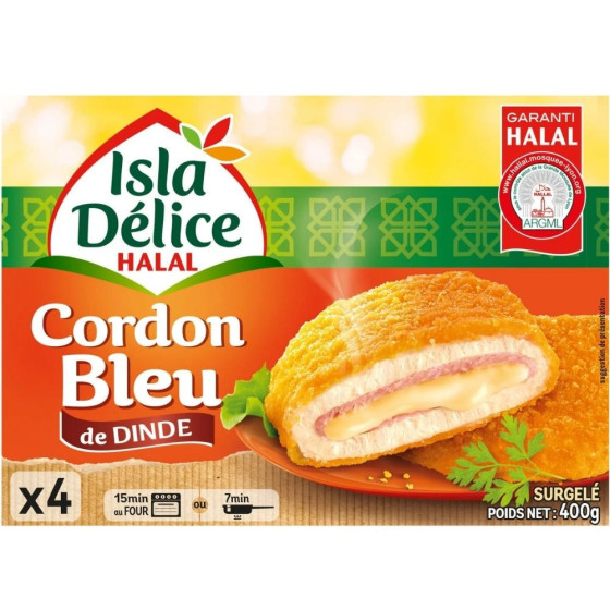 CORDONS BLEUS DE DINDE ISLA DELICE HALAL 400G