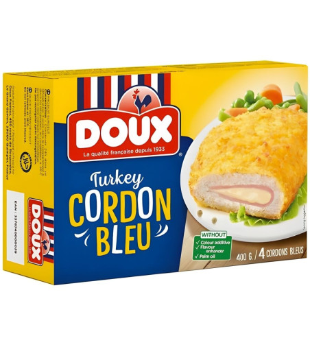 CORDON BLEU DE DINDE DOUX 400G