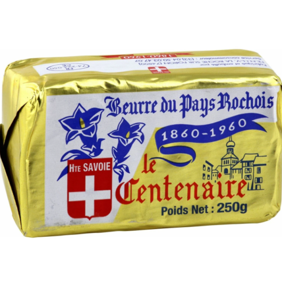 BEURRE DOUX DU PAYS ROCHOIS LE CENTENAIRE 250G