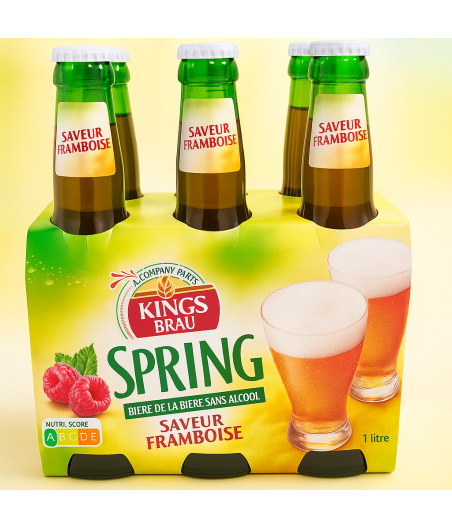 BIERE SANS ALCOOL SPRING SAVEUR FRAMBOISE 6X33CL