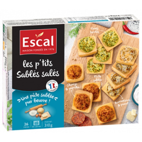 PETITS SABLES SALES CHORIZO PARMESANFINES HERBES ESCAL 310G