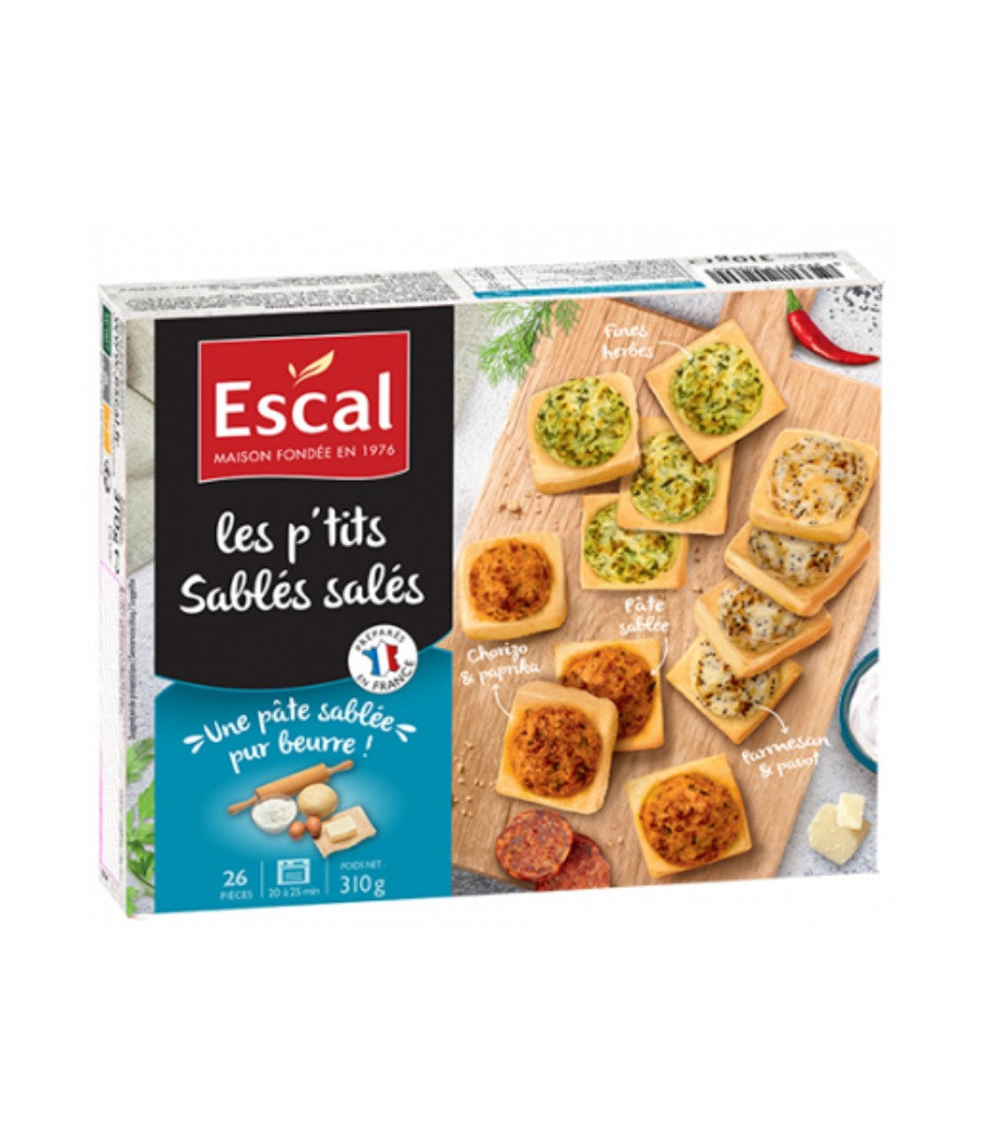 PETITS SABLES SALES CHORIZO PARMESANFINES HERBES ESCAL 310G