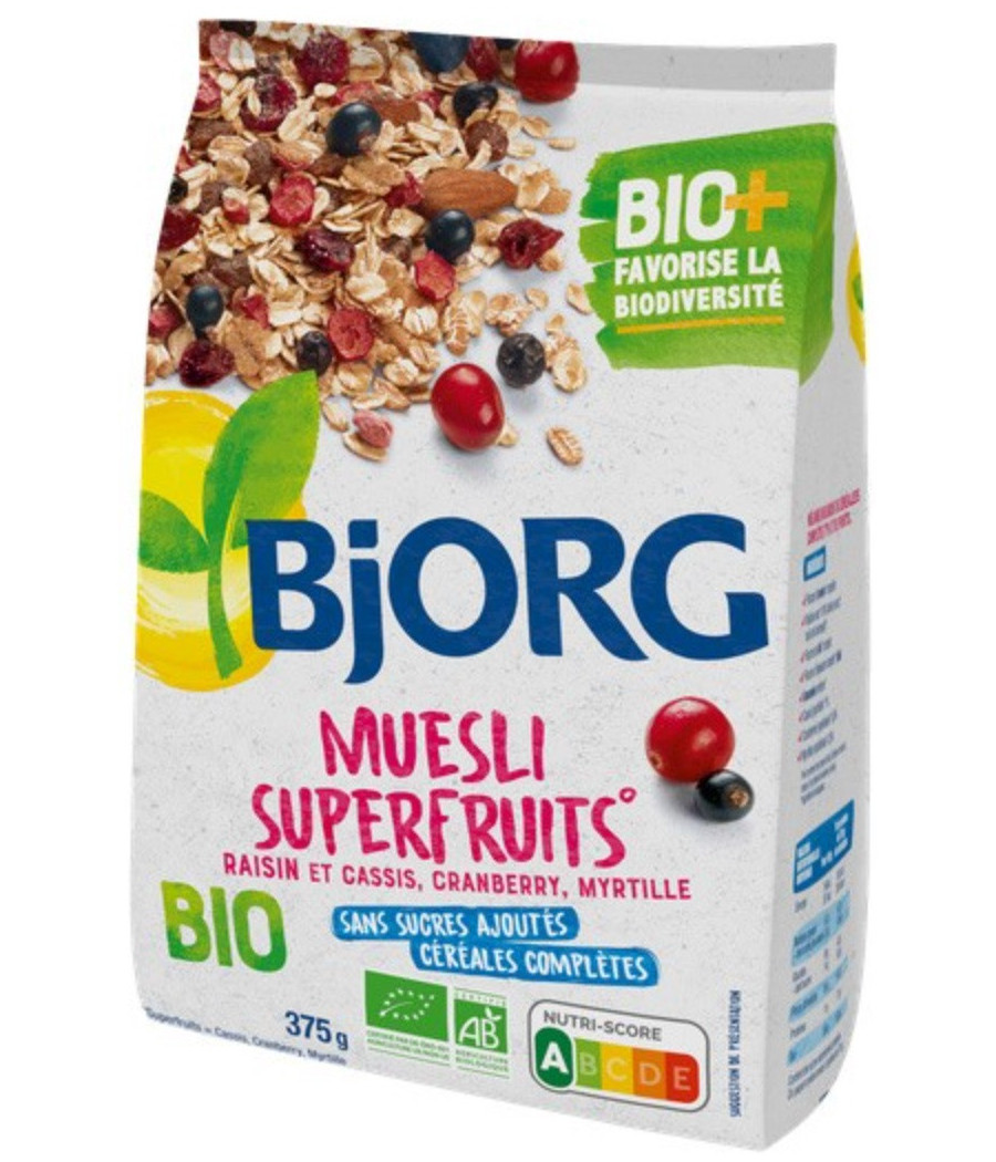 CEREALE BIO MUESLI SUPERFRUITS BJORG 375G