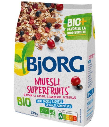 CEREALE BIO MUESLI SUPERFRUITS BJORG 375G