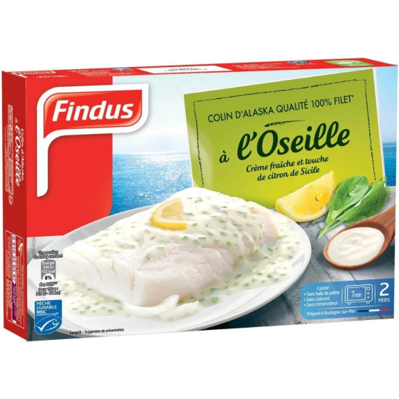 COLIN D'ALASKA A L'OSEILLE FINDUS 400G