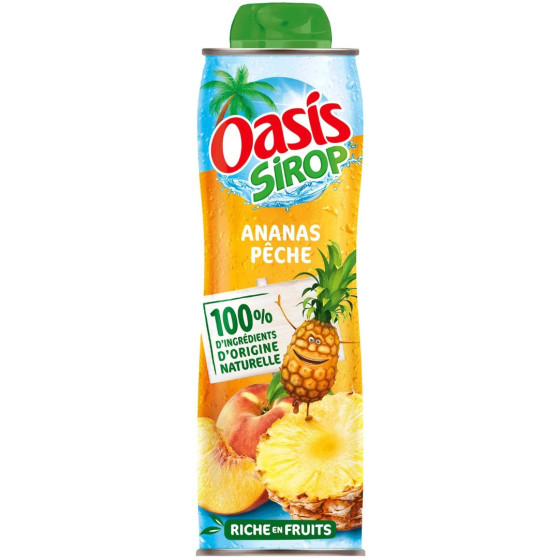 SIROP OASIS ANANAS PECHE 60 CL