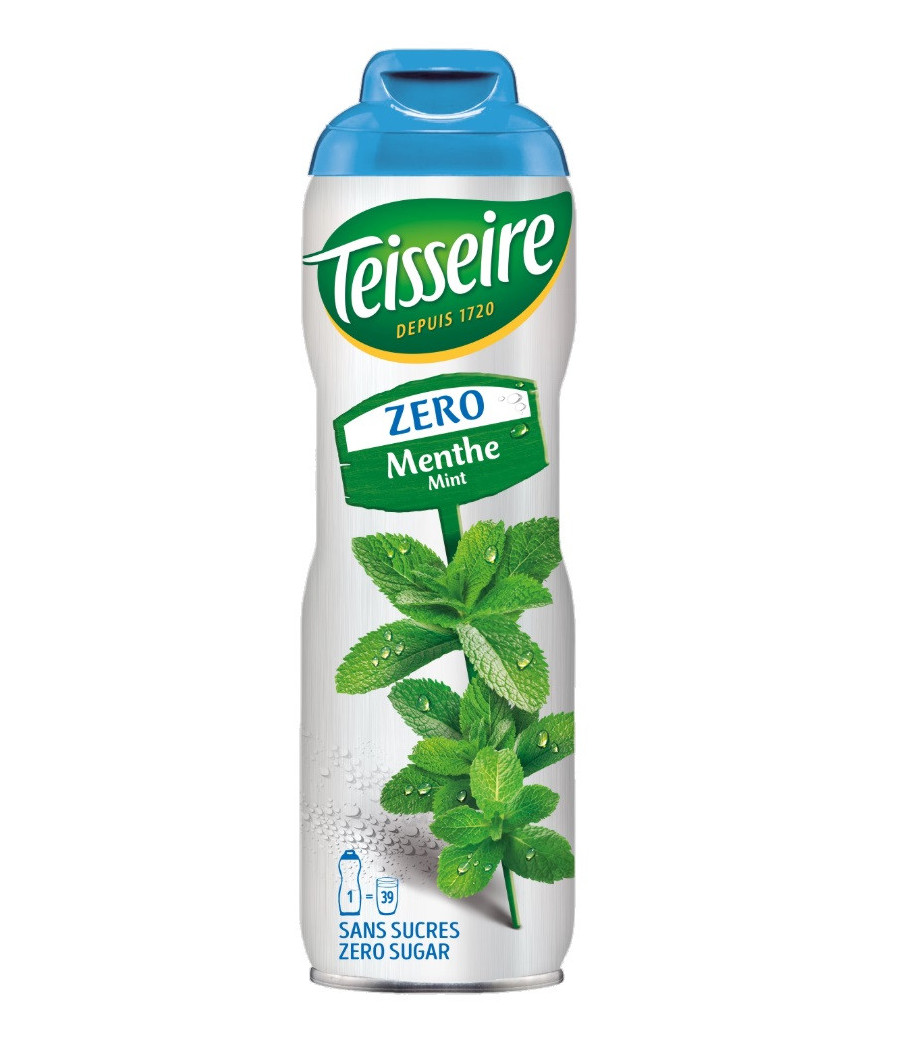 SIROP DE MENTHE ZERO SUCRE TEISSEIRE 60CL